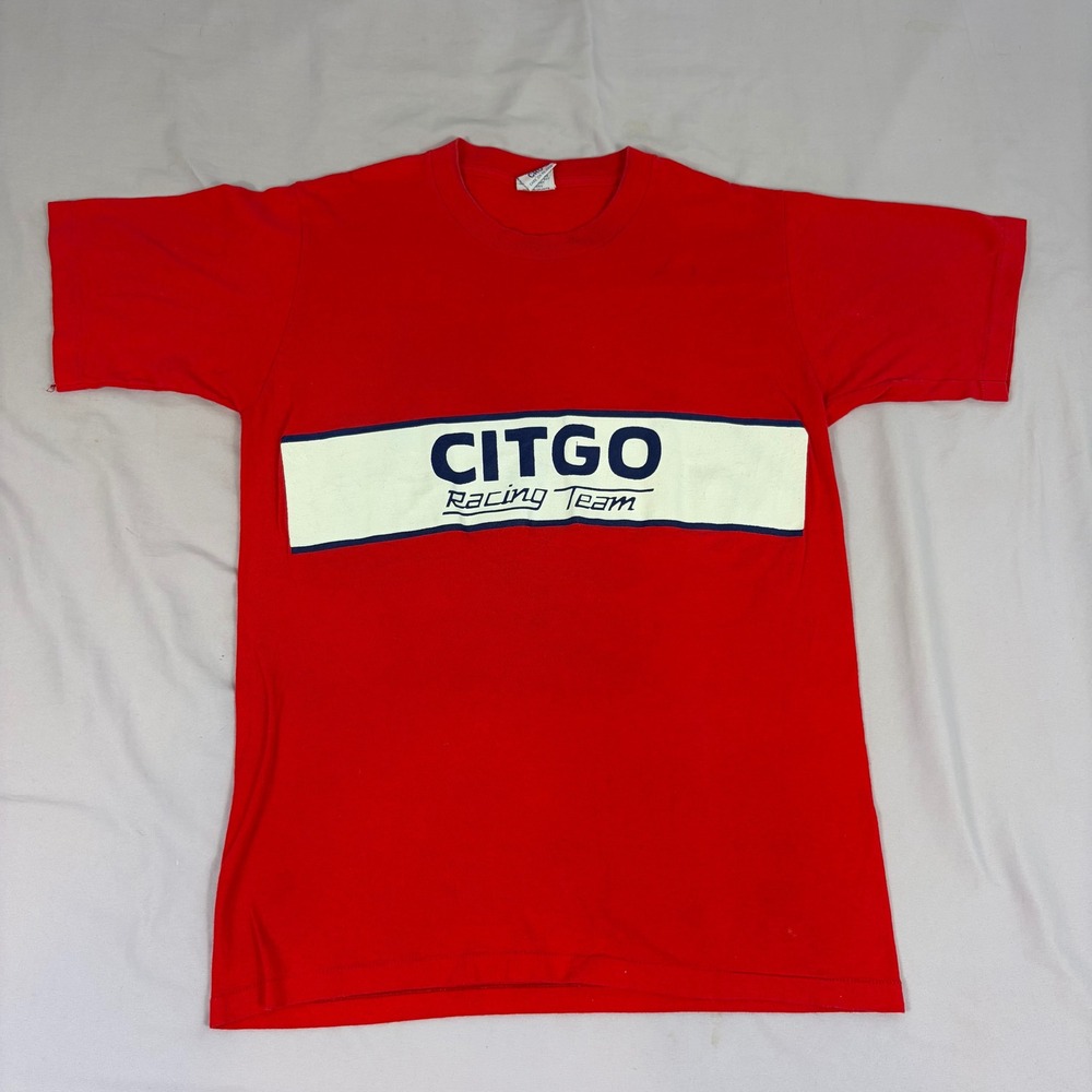 Citgo Racing Team Mens Small Red Graphic T Shirt Vintage 90s Made In USA‎